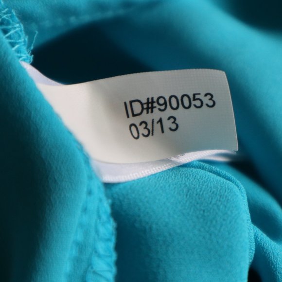 Express Blue Collared Sleeveless Blouse - Picture 7 of 7